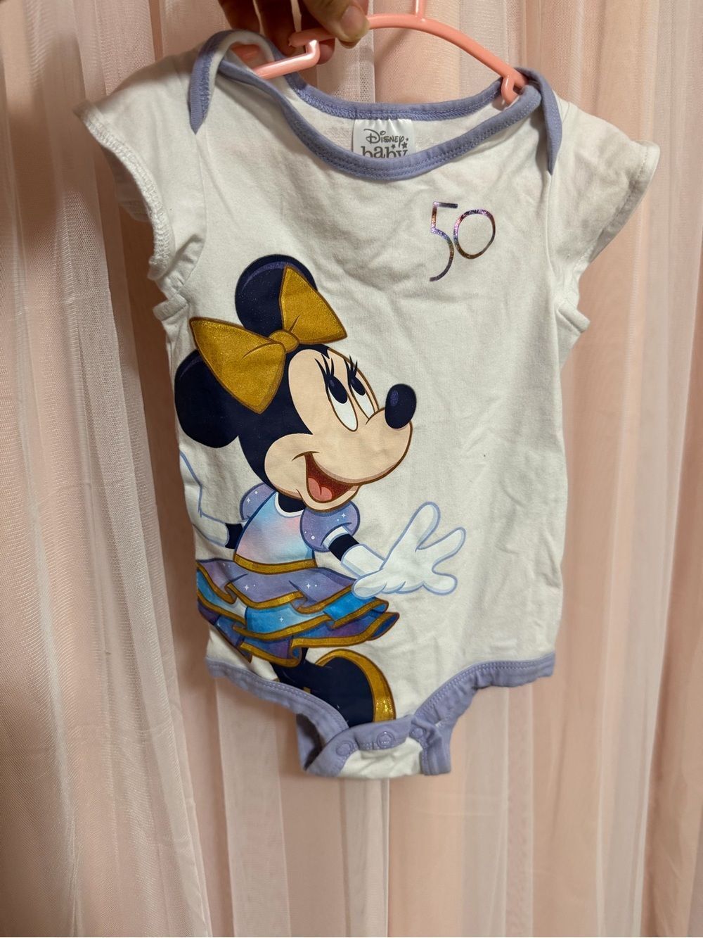 Disney Baby Walt Disney World 50th Anniversary Onsie Bodysuit Size 6-9 M NWOT